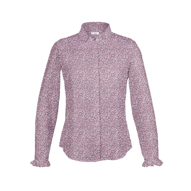 Bluse flowers purple