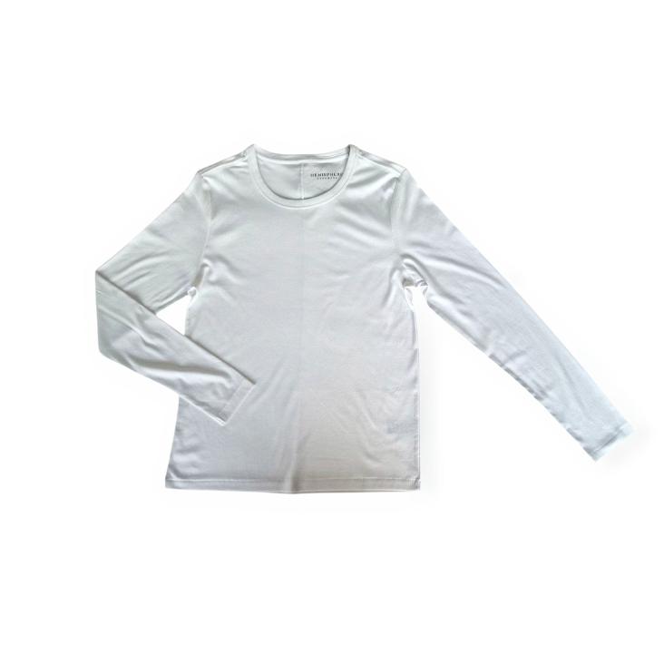 T-Shirt long sleeves R-neck white