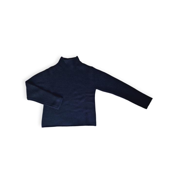 Pullover mini T-neck navy