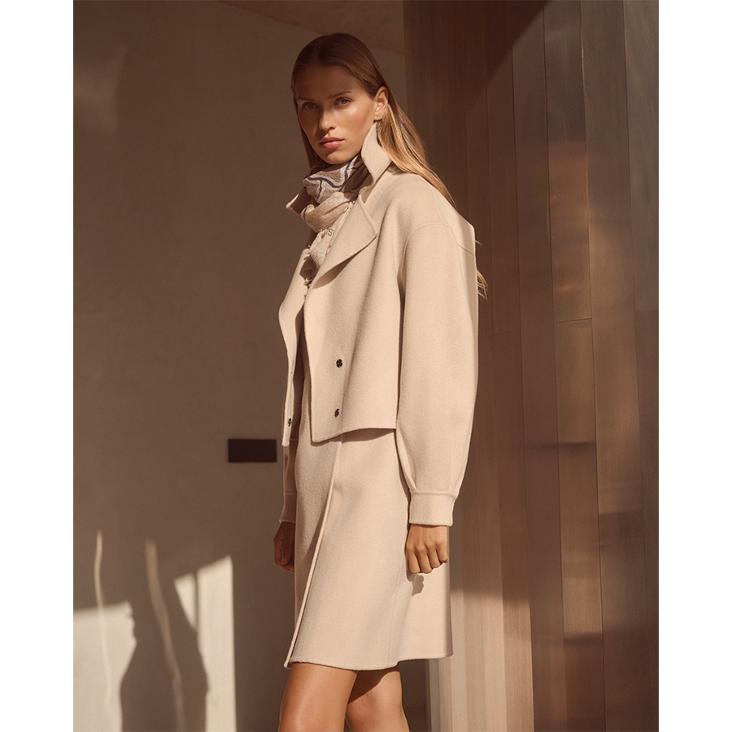 Jacket woven platin sand