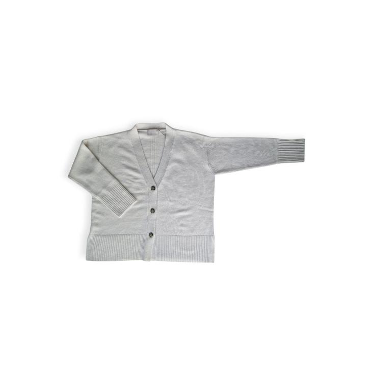 Cardigan V-neck white cloud