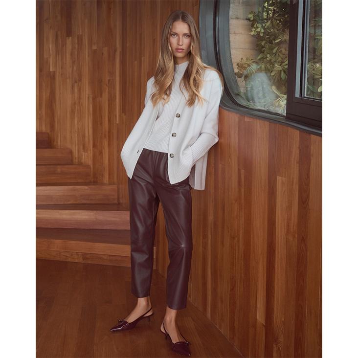 Cardigan V-neck white cloud