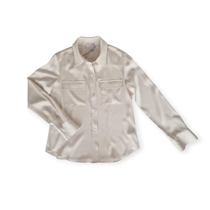 Blouse long sleeves woven sand