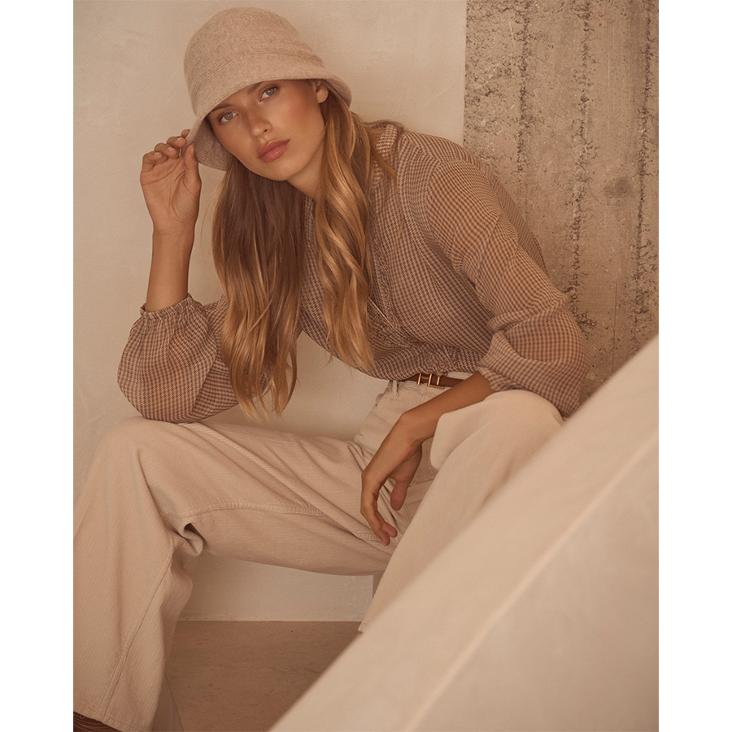 Blouse long sleeves print woven fantasy