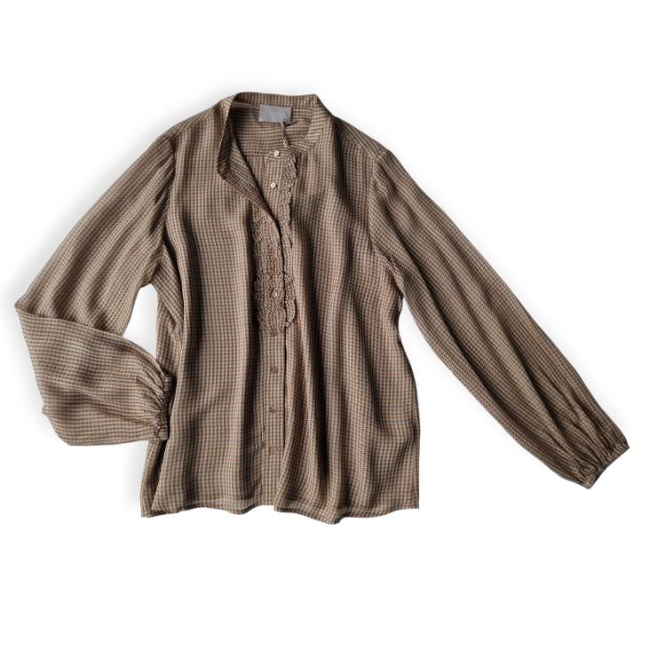 Blouse long sleeves print woven fantasy