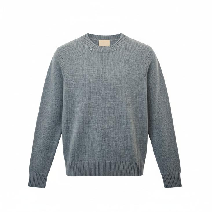 Pullover long sleeves R-neck blue apache