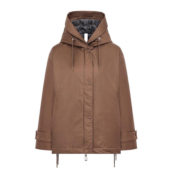 Reversible oversized jacket argan brown