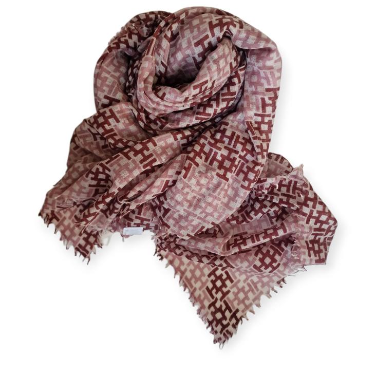 Scarf H print woven 125x200cm