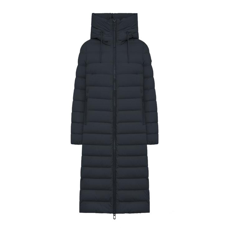 Long quiled down jacket dark navy