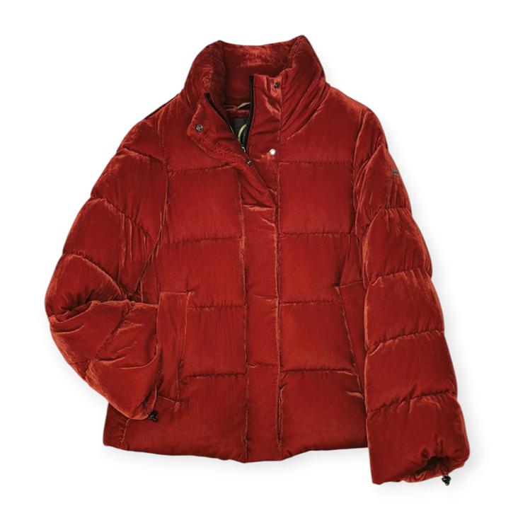 Daunenjacke Samt arancio