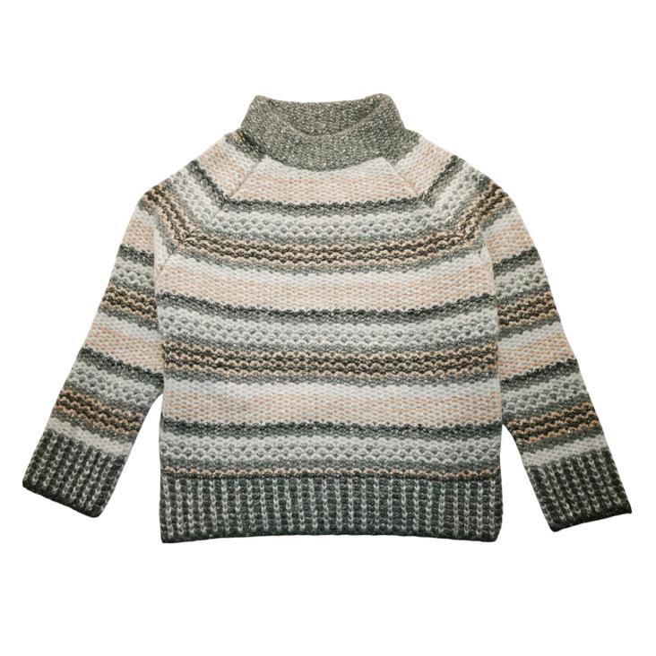 Knitewear sweater T-neck grey