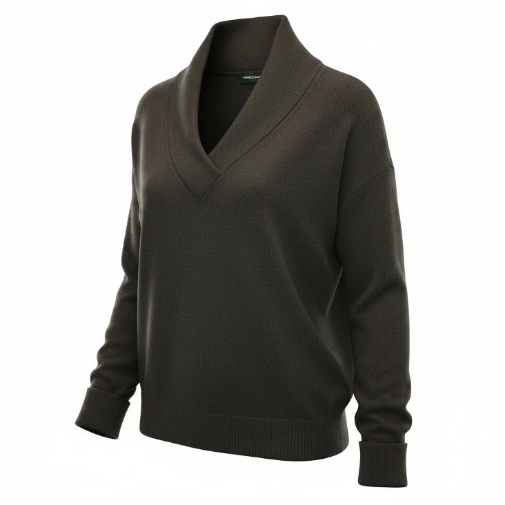 Knitewear sweater V-neck caffee