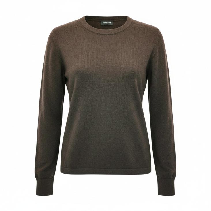 Knitewear sweater R-neck coffee