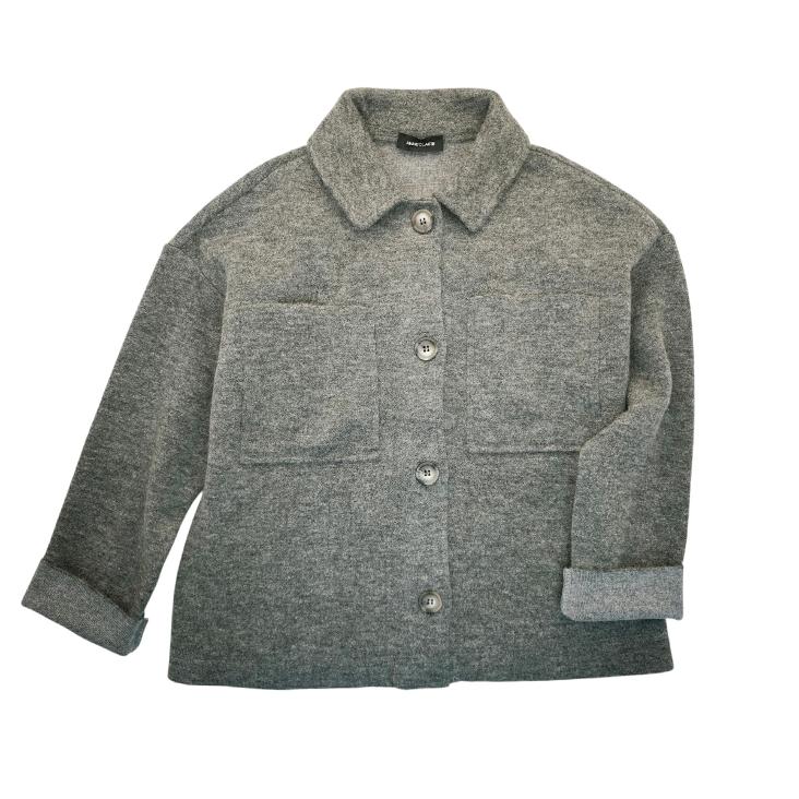Knitewear jacket with chest pockets grey