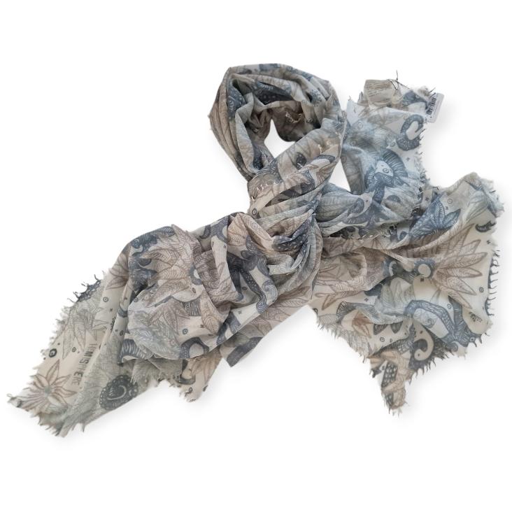 Scarf jungle print knitted 125x200cm
