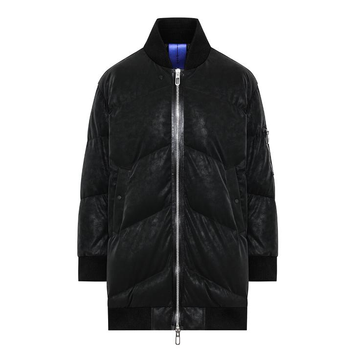 Egg-shaped bomber jacket black