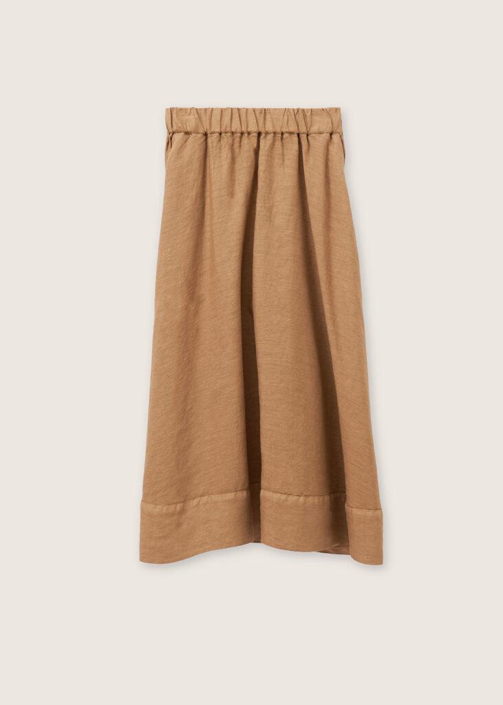 Skirt midi tobacco brown