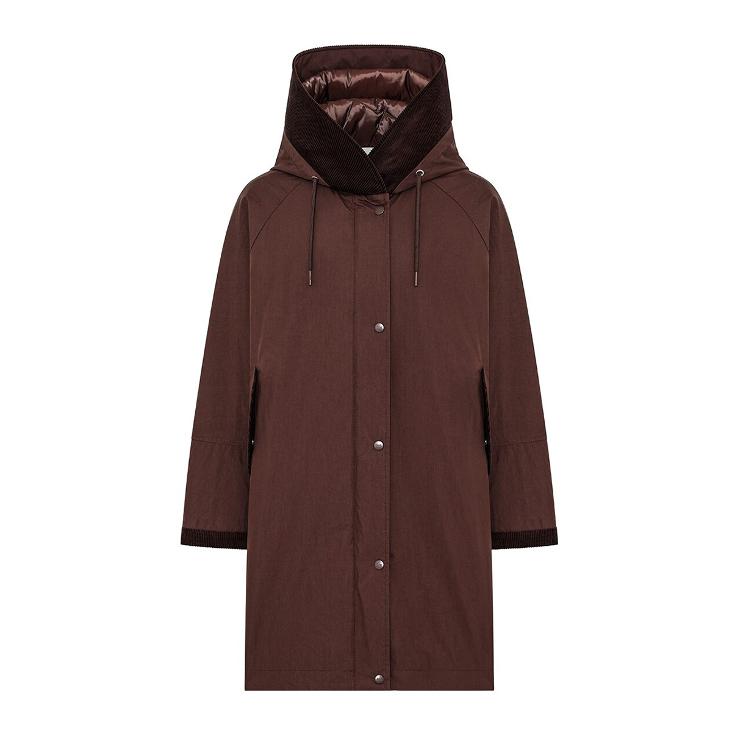 Reversible parka chocolate