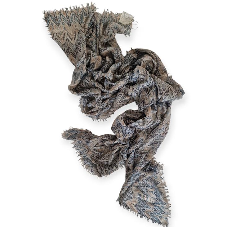 Scarf ornament print woven 100x200cm