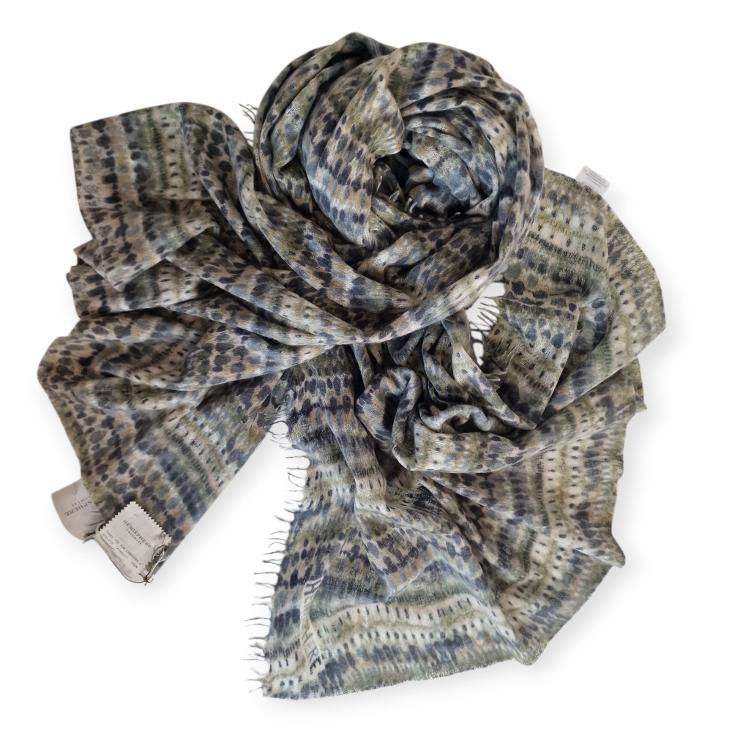 Scarf fantasie print knitted 90x200cm