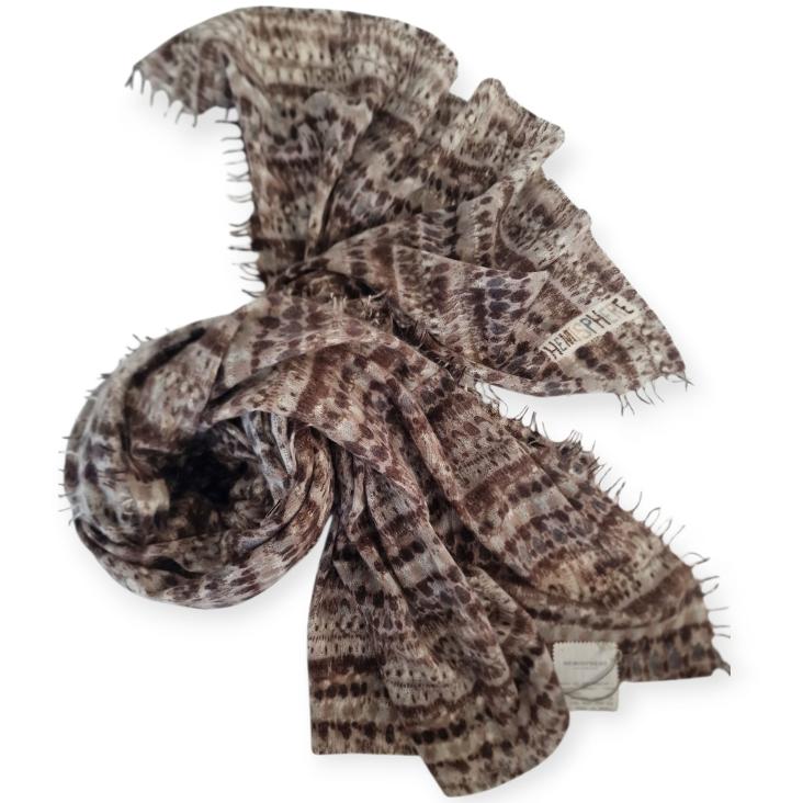 Scarf fantasie print knitted 90x200cm