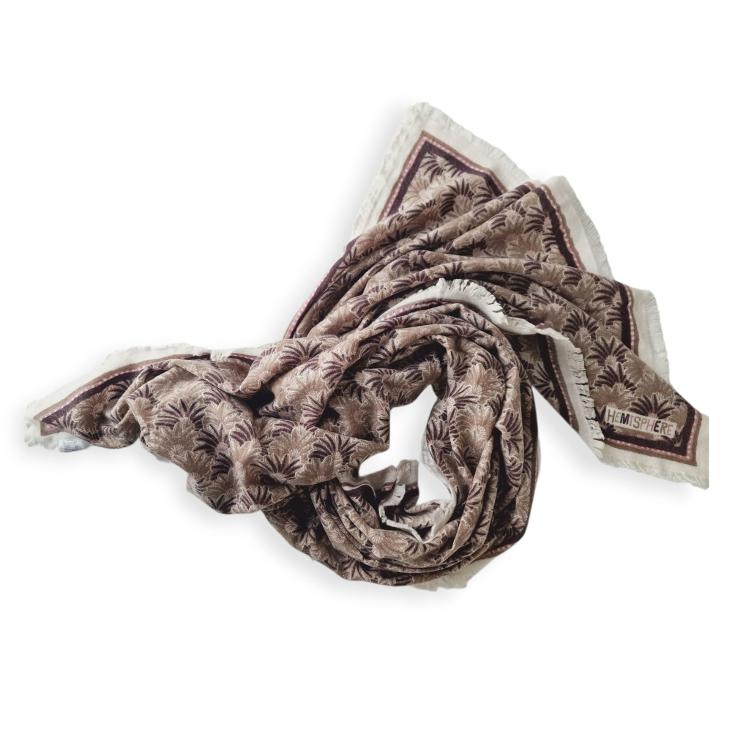 Scarf fantasy print woven 85x195cm