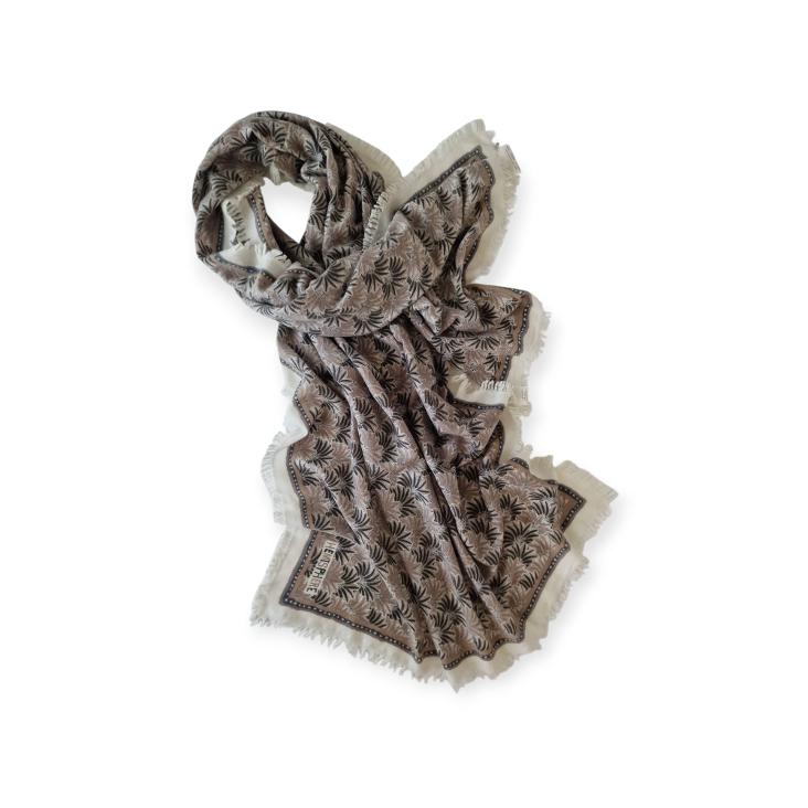 Scarf fantasy print woven 85x195cm