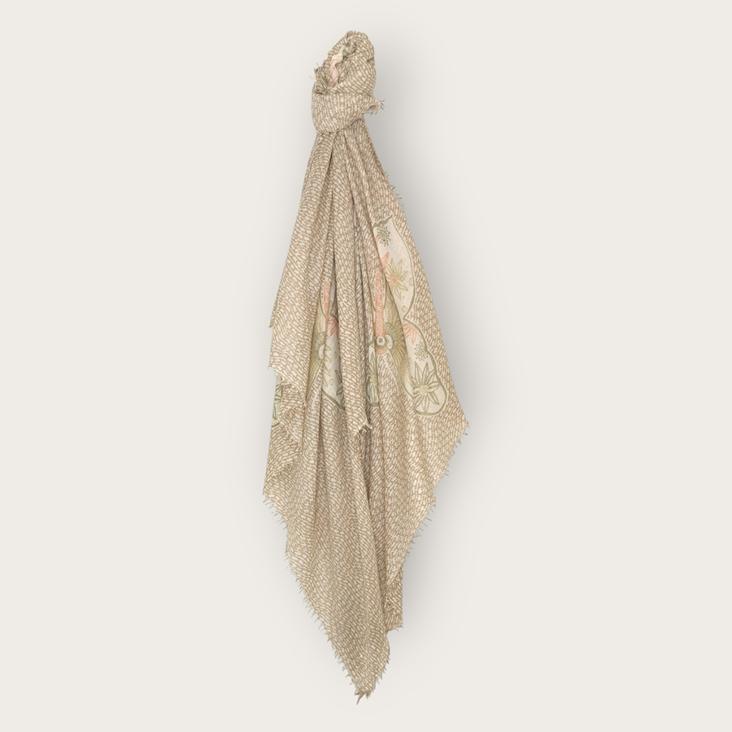 Scarf H+butterfly print woven