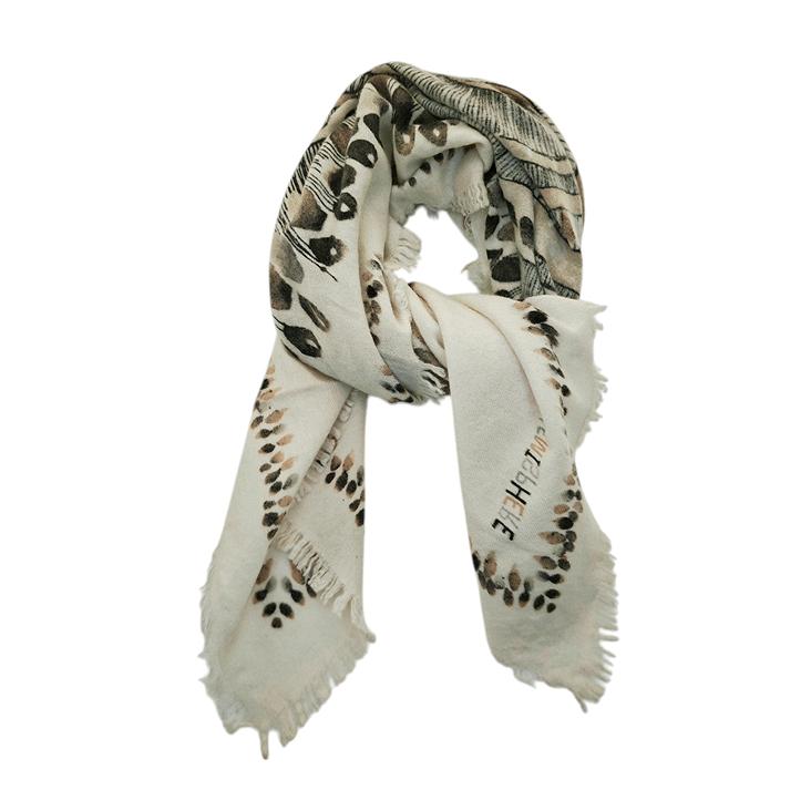 Scarf fantasy print woven 90x90