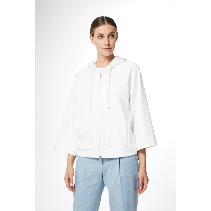 Sweatjacke m.Kappuze elfenbein