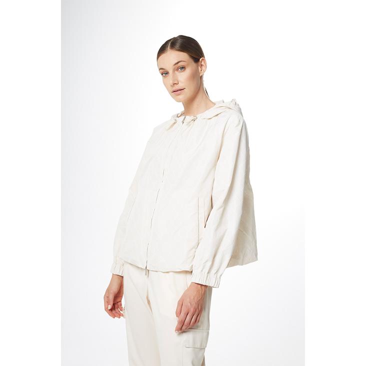 Windjacke m. Kappuze sand gemustert