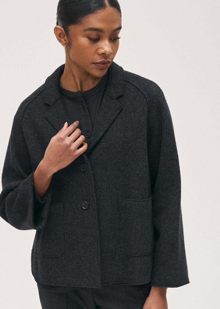 Blazer boxy cut dark grey