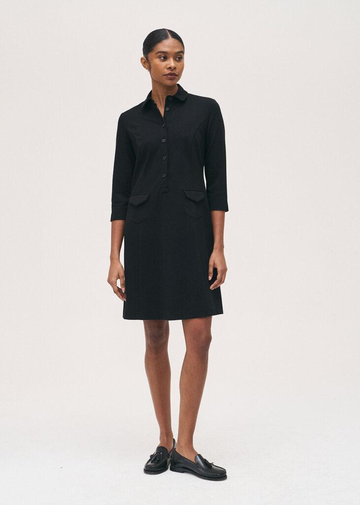 Dress jersey 1/2 sleeve black