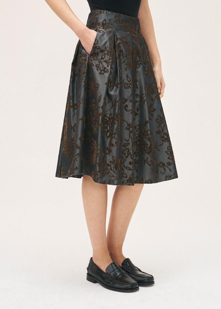 Skirt tafft pintet grey