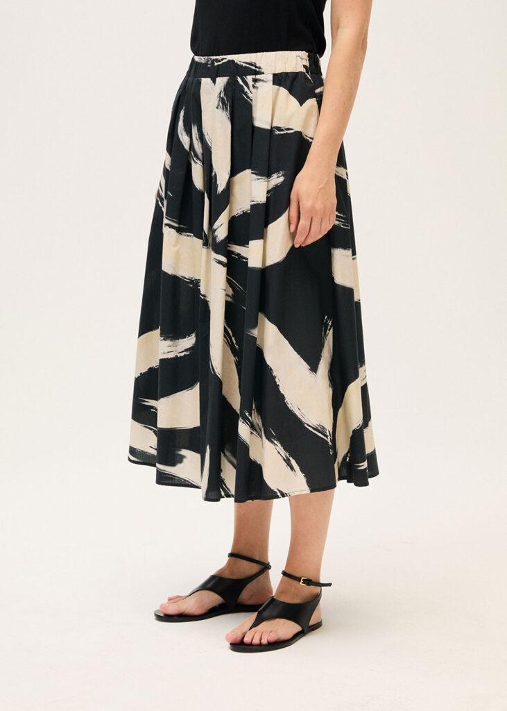 Skirt printed black - 2