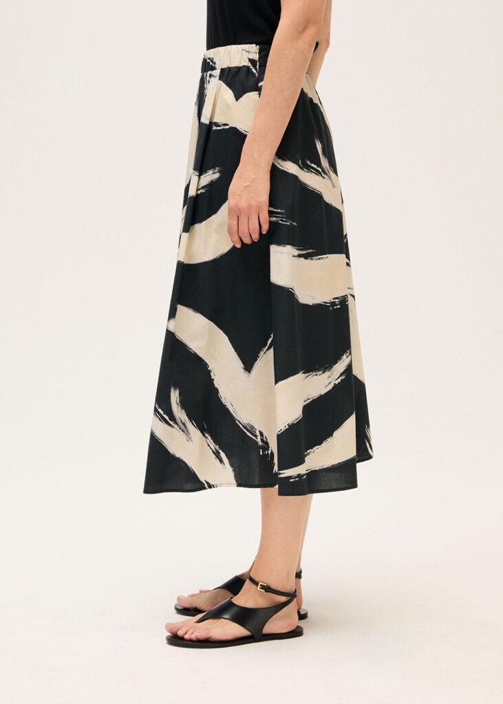 Skirt printed black - 1