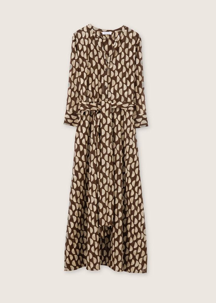 Dress 7/8 sleeve brown