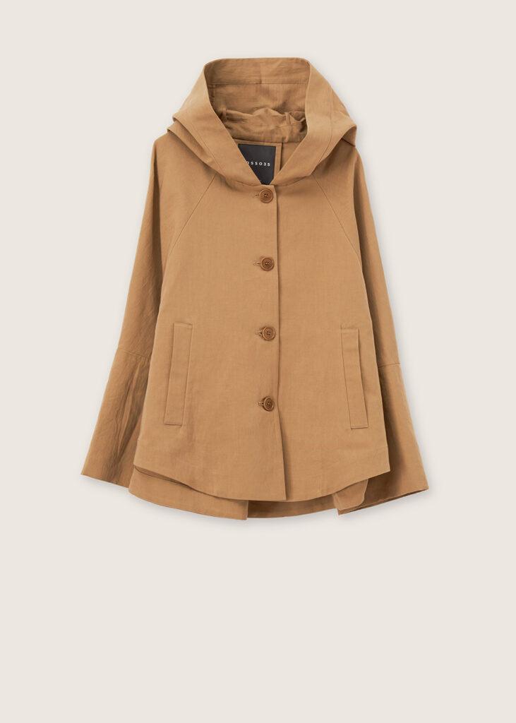 Jacket whith hood tobacco