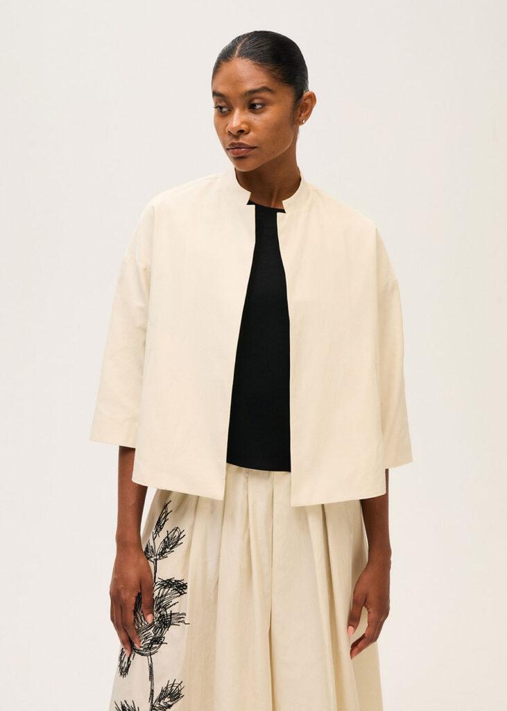 Jacket 3/4 sleeve oatmeal - 0