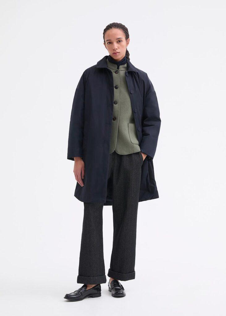 Mantel wattiert navy blue