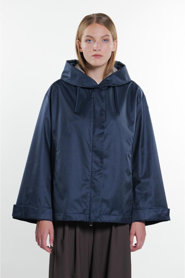 Parka oversized short with flared line blue - 3